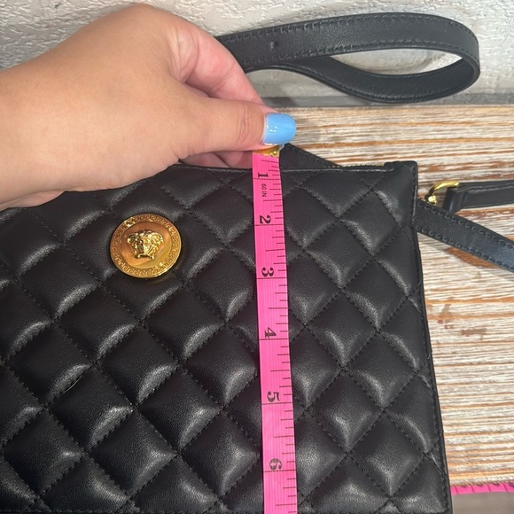 Authentic Versace Quilted Lambskin Leather Pouch and Crossbody - Picture 17 of 17